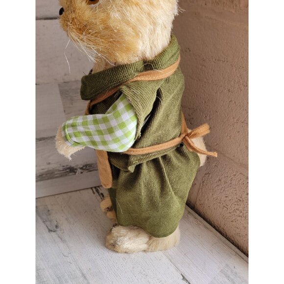 Pier 1 sisal Easter Bunny rabbit spring 21" spring bottle girl flower picking eg - Picture 9 of 11